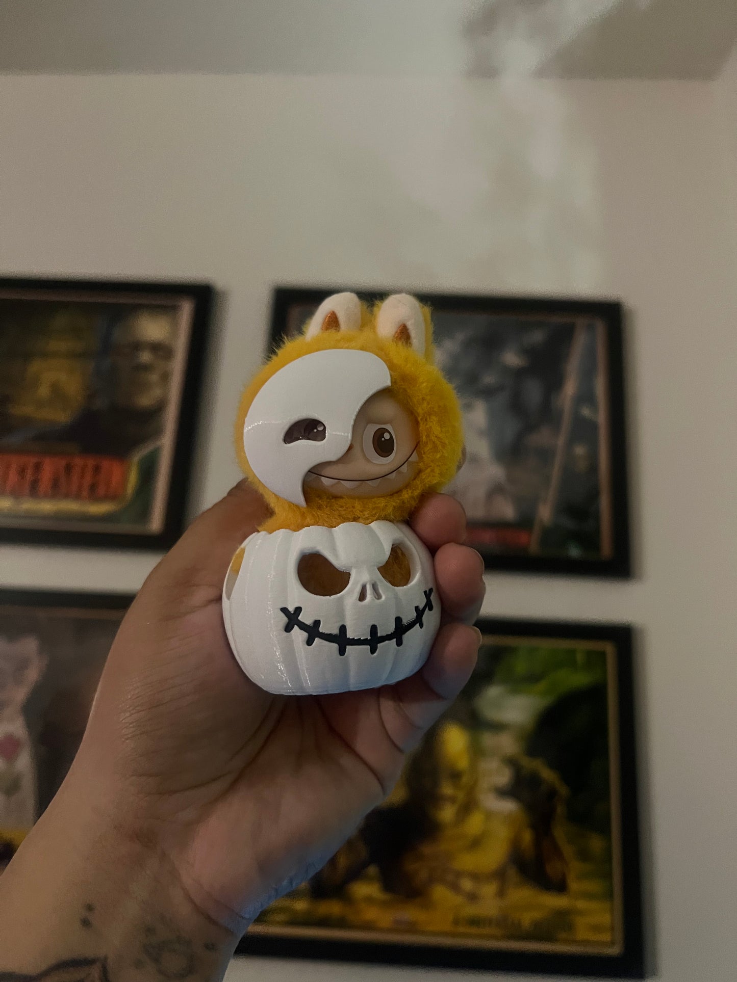 Labubu Jack Skellington Pumpkin costume pin for love