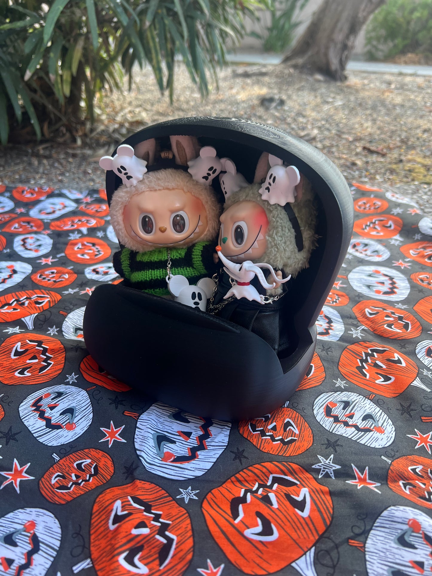 Labubu Doom Buggy Haunted Mansion Themed Display