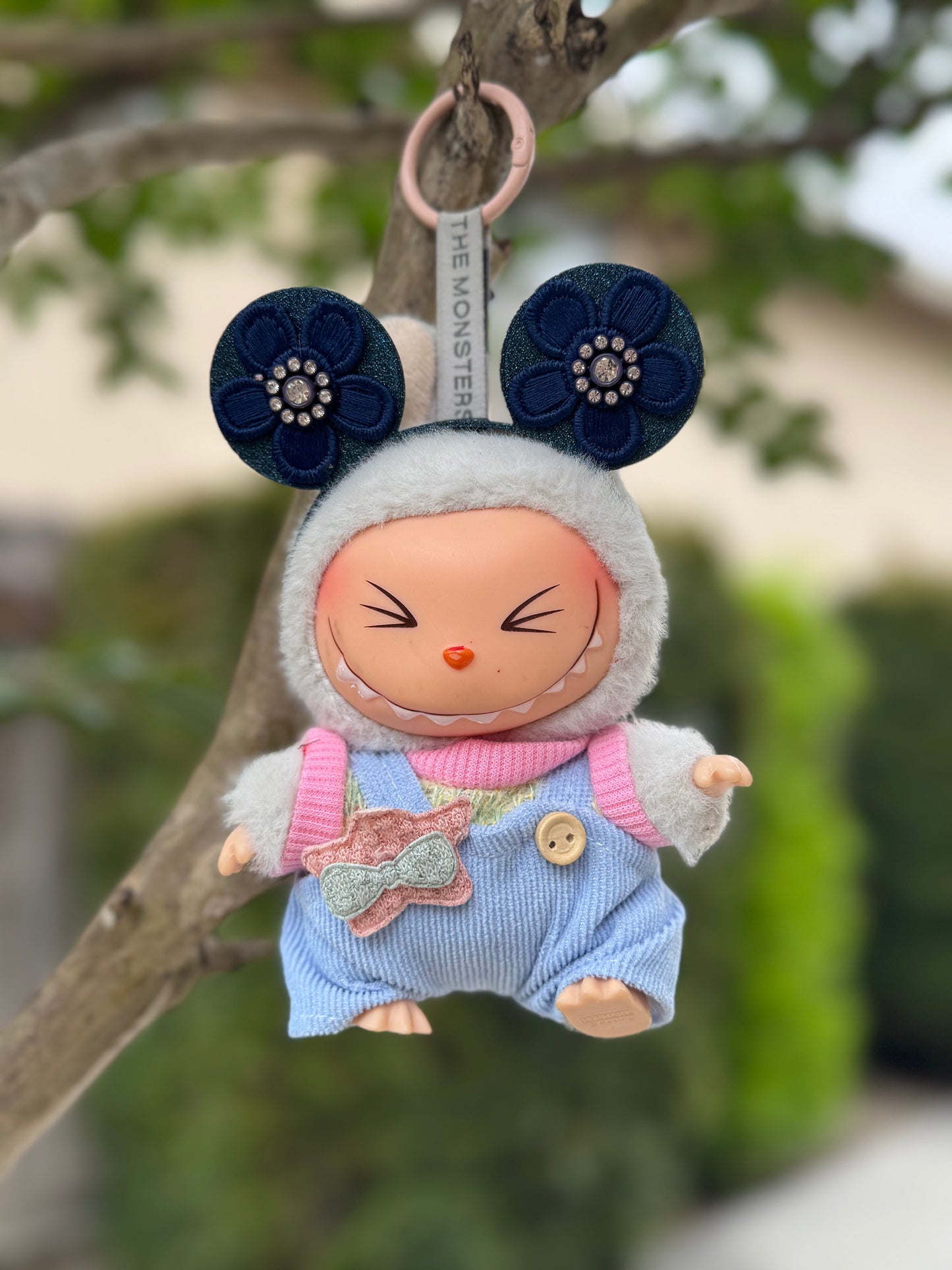 Labubu Ears with Flowers
