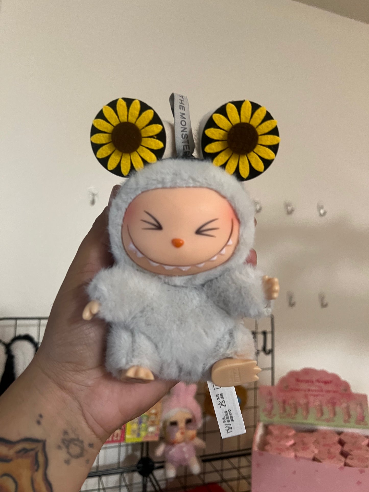 Labubu Ears with Flowers