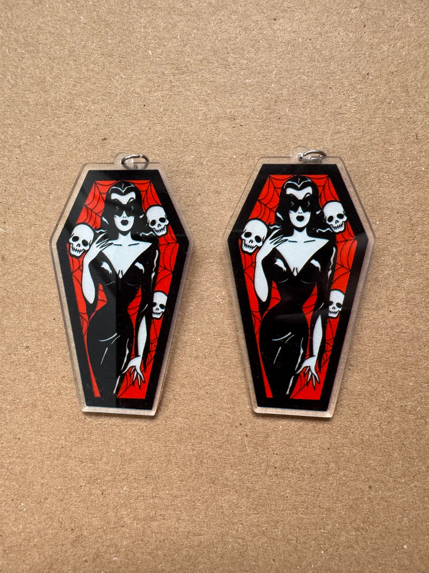 Vampira Coffin Earrings