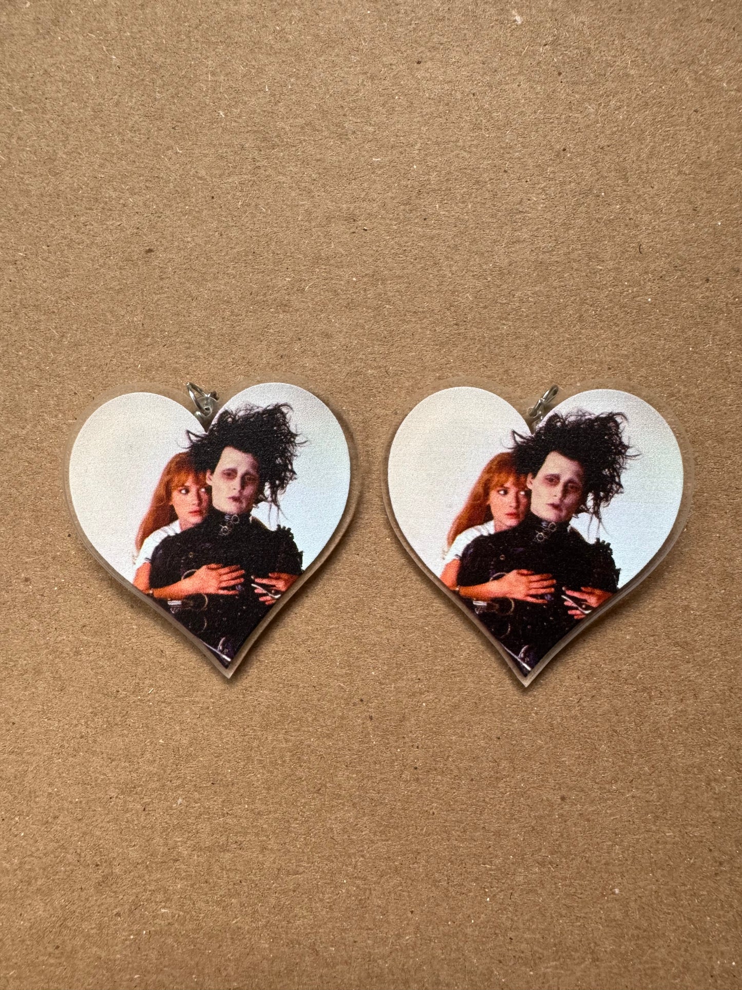 Edward Scissor-Hands Heart Shaped Earrings