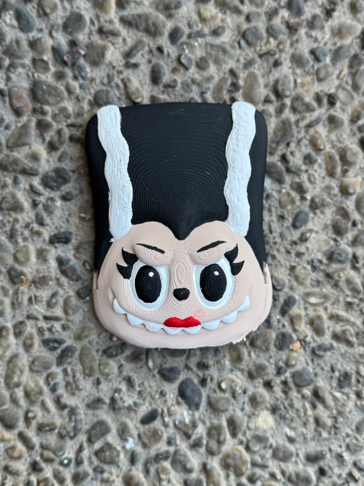 The Bride of Franken-Bubu Labubu Mask