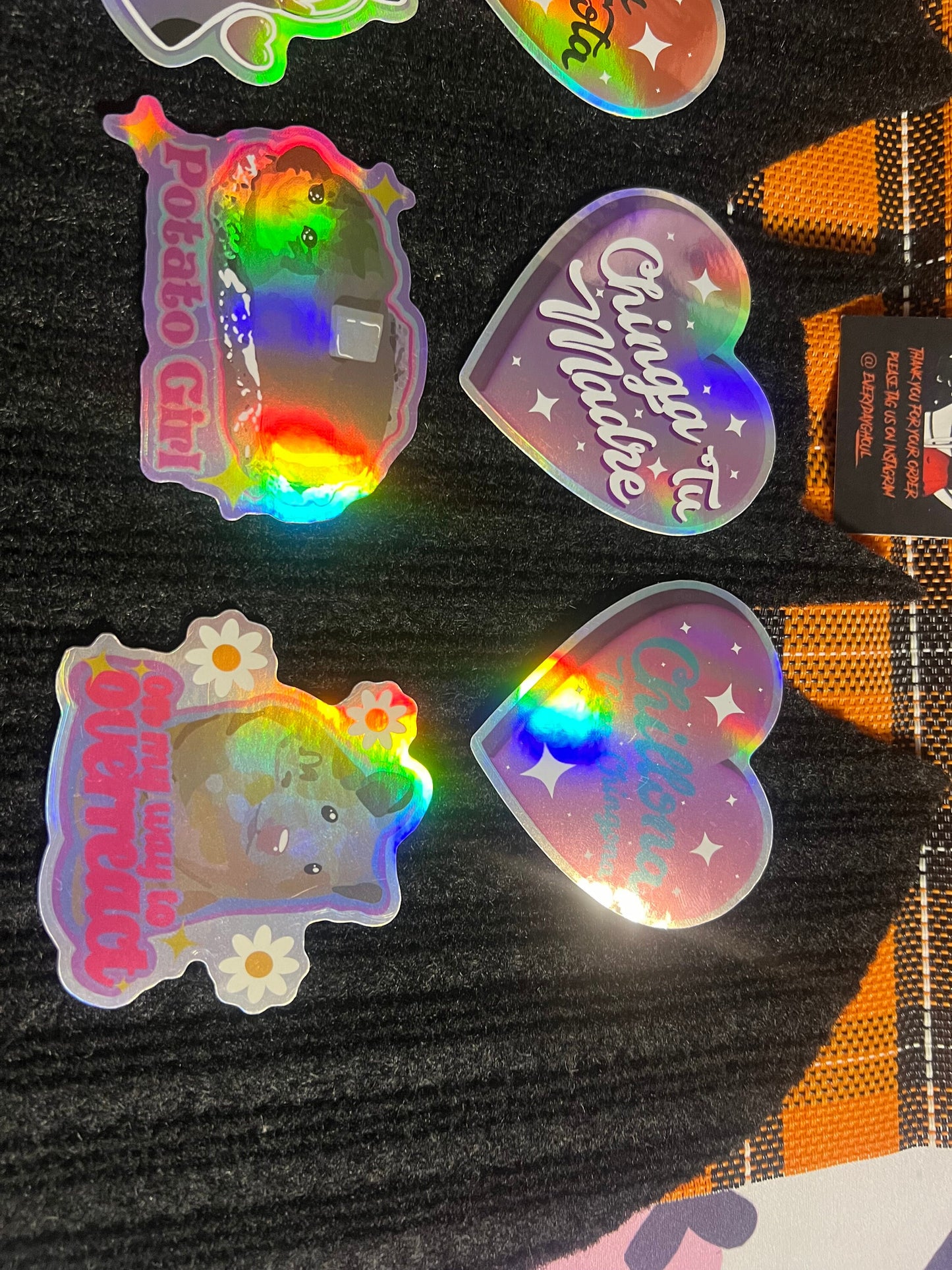 Holographic Stickers Girly Pop
