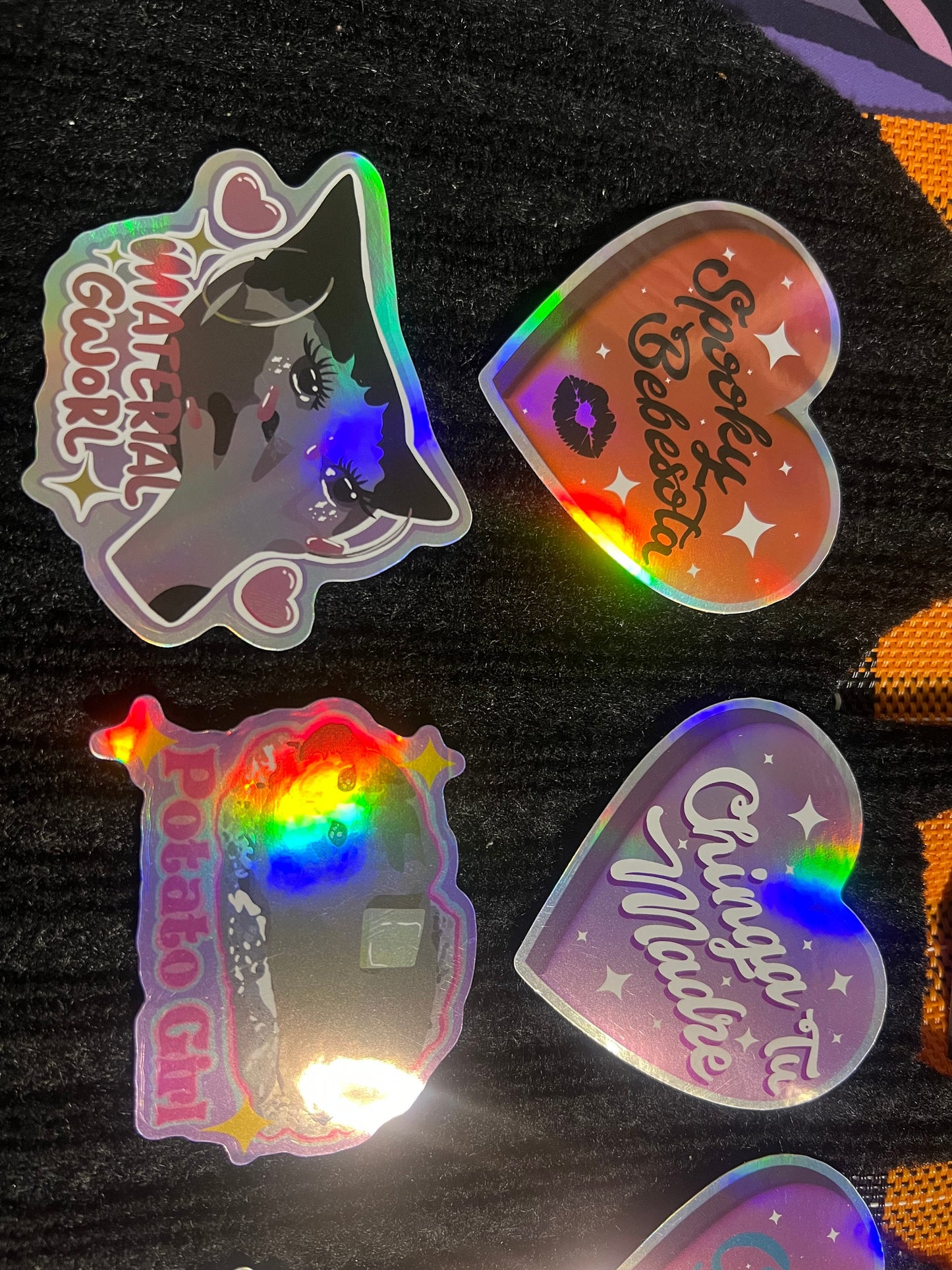 Holographic Stickers Girly Pop