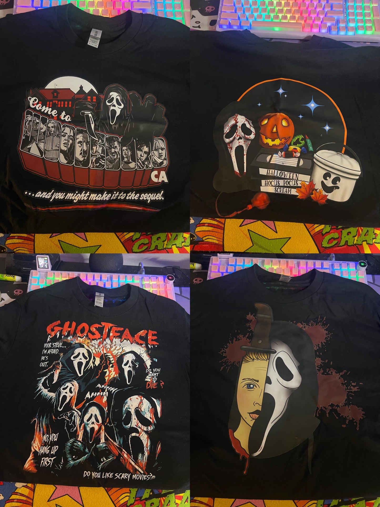 Small Unisex Horror T-SHIRTS HOODIES SWEATSHIRTS Everyday Halloween Shirts B Grade