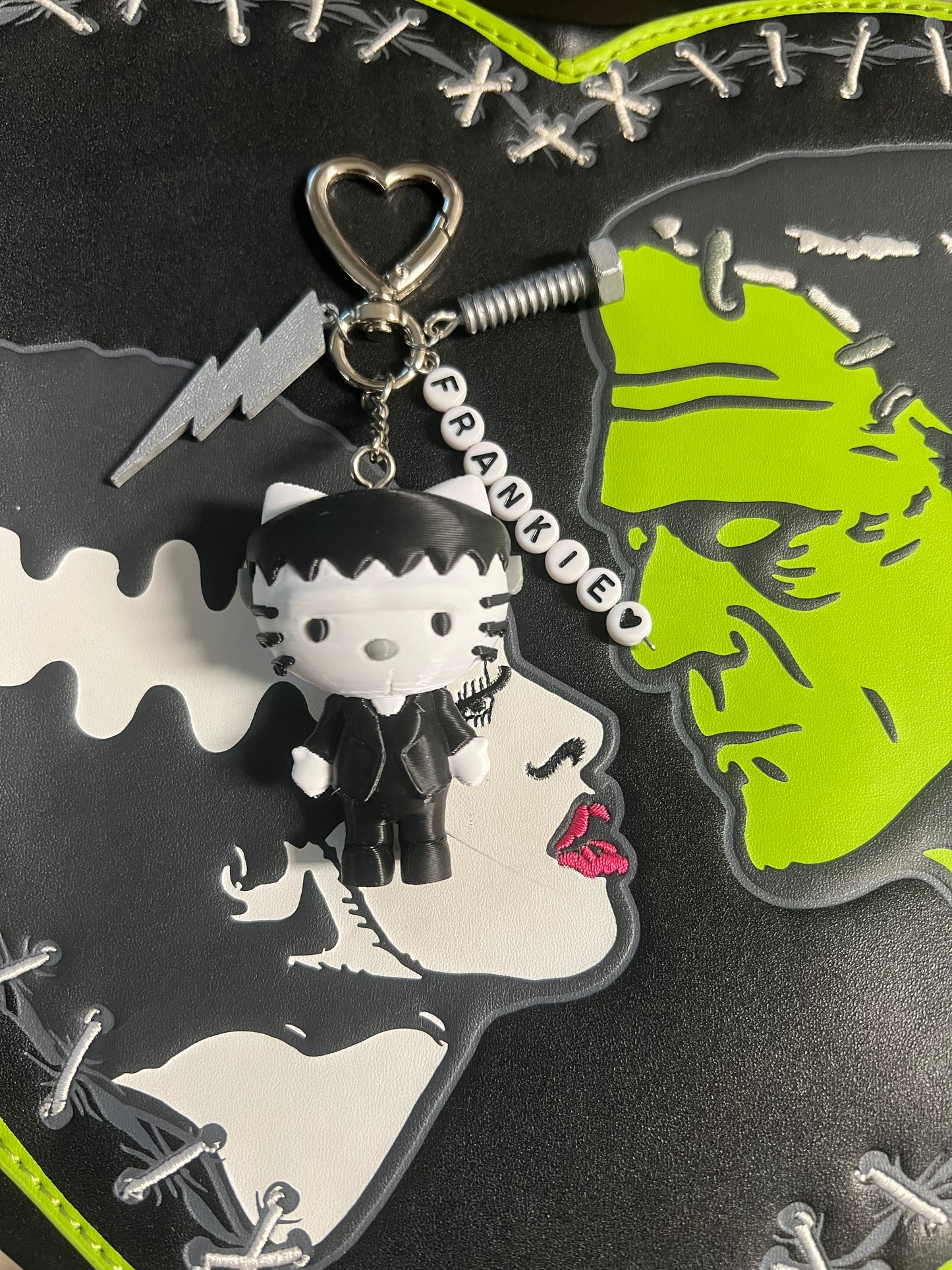 Kitty Frankenstein & The Bride Keychain