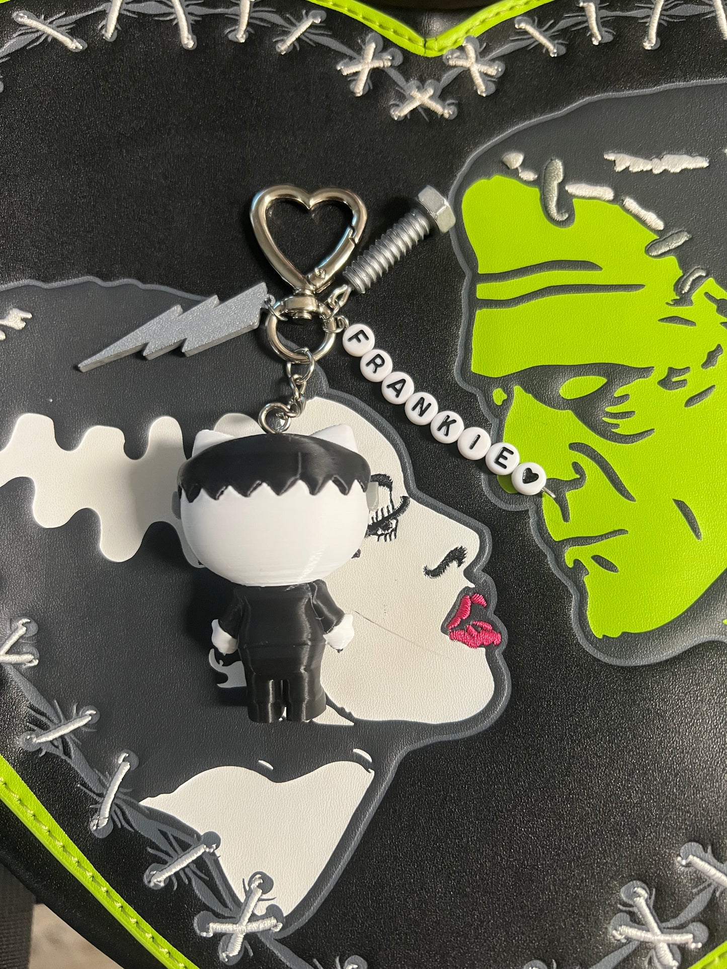 Kitty Frankenstein & The Bride Keychain