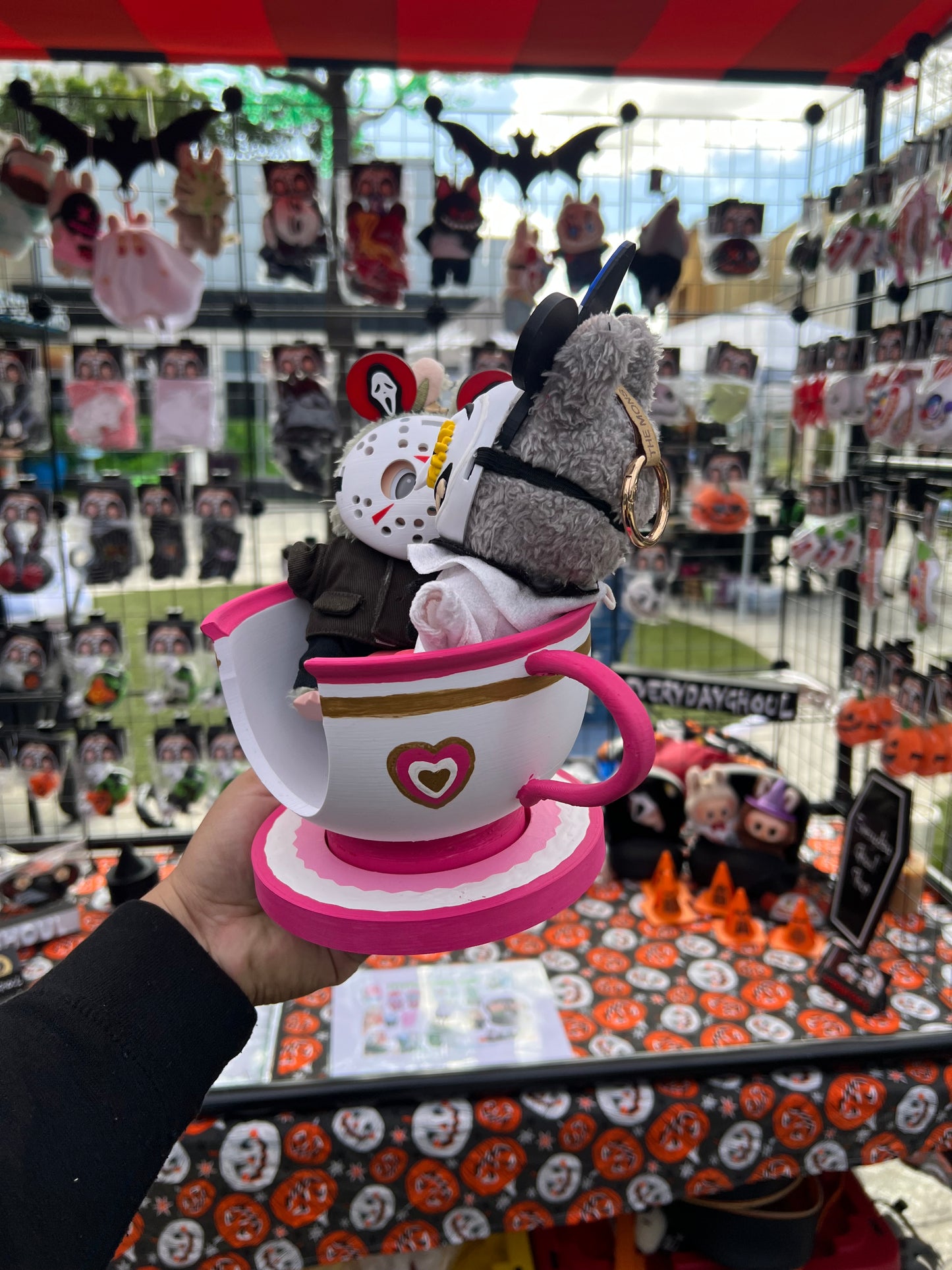 Labubu Disney Teacup Ride Display