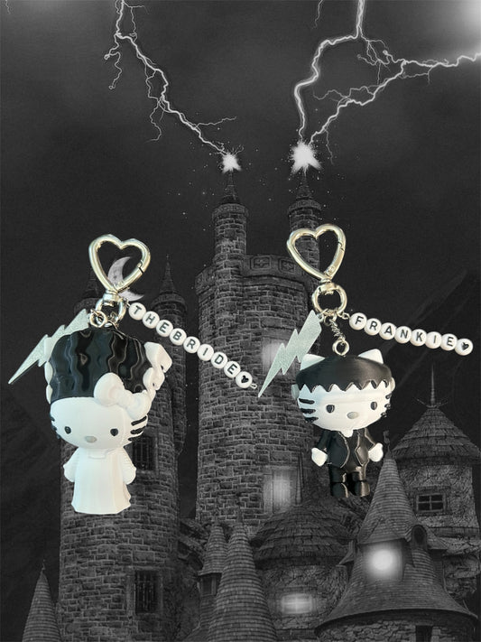 Kitty Frankenstein & The Bride Keychain
