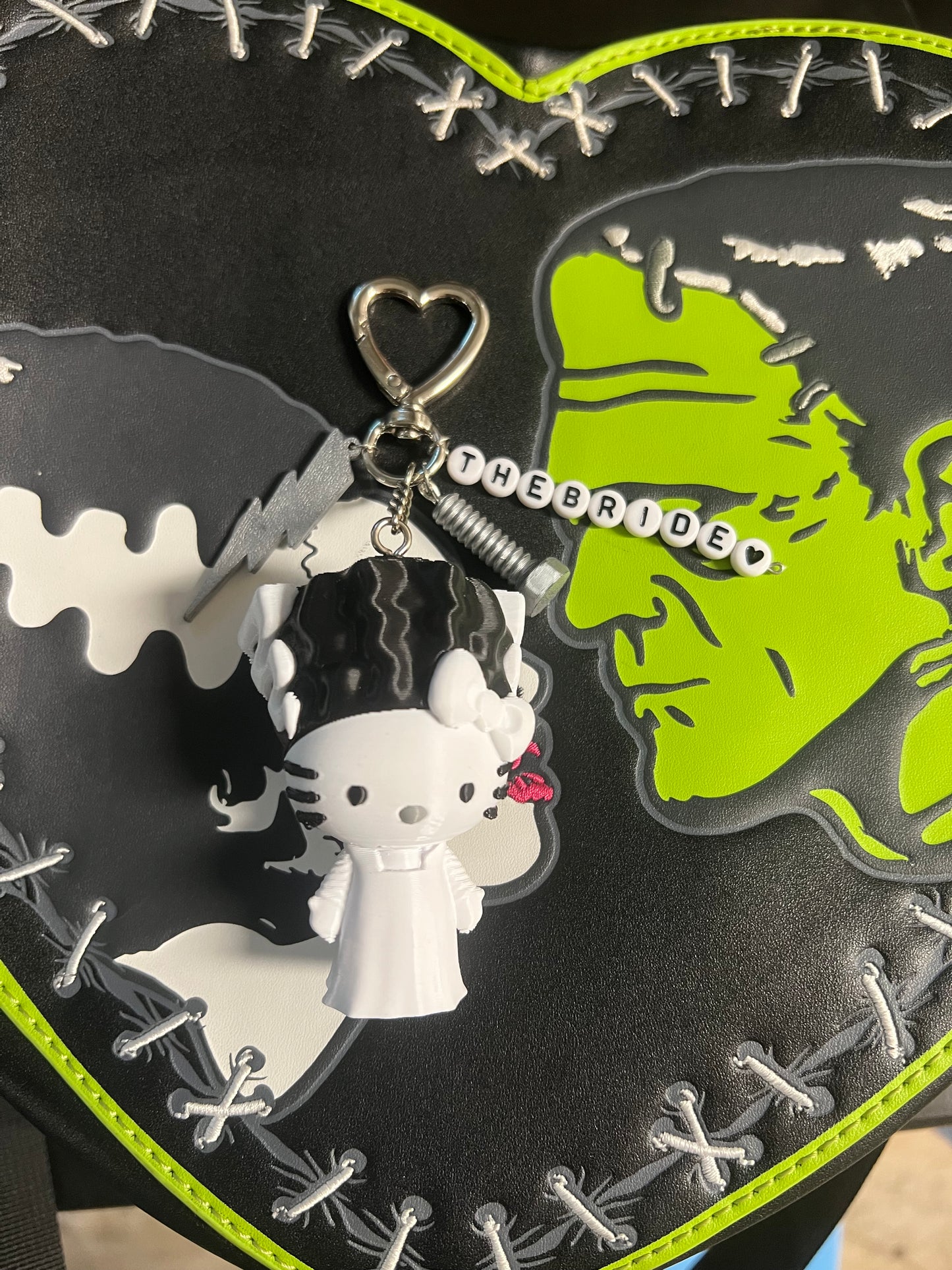 Kitty Frankenstein & The Bride Keychain