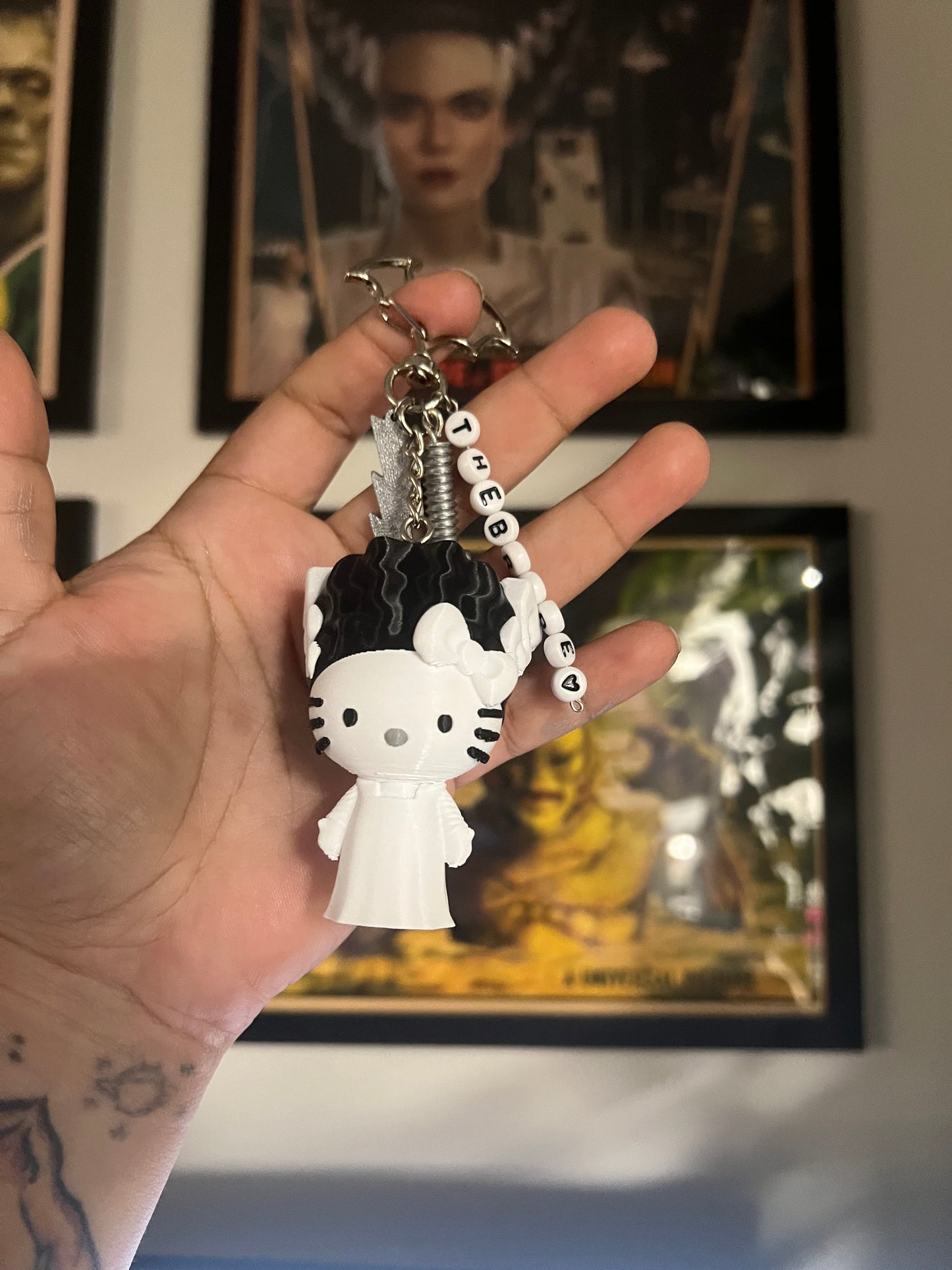 Kitty Frankenstein & The Bride Keychain
