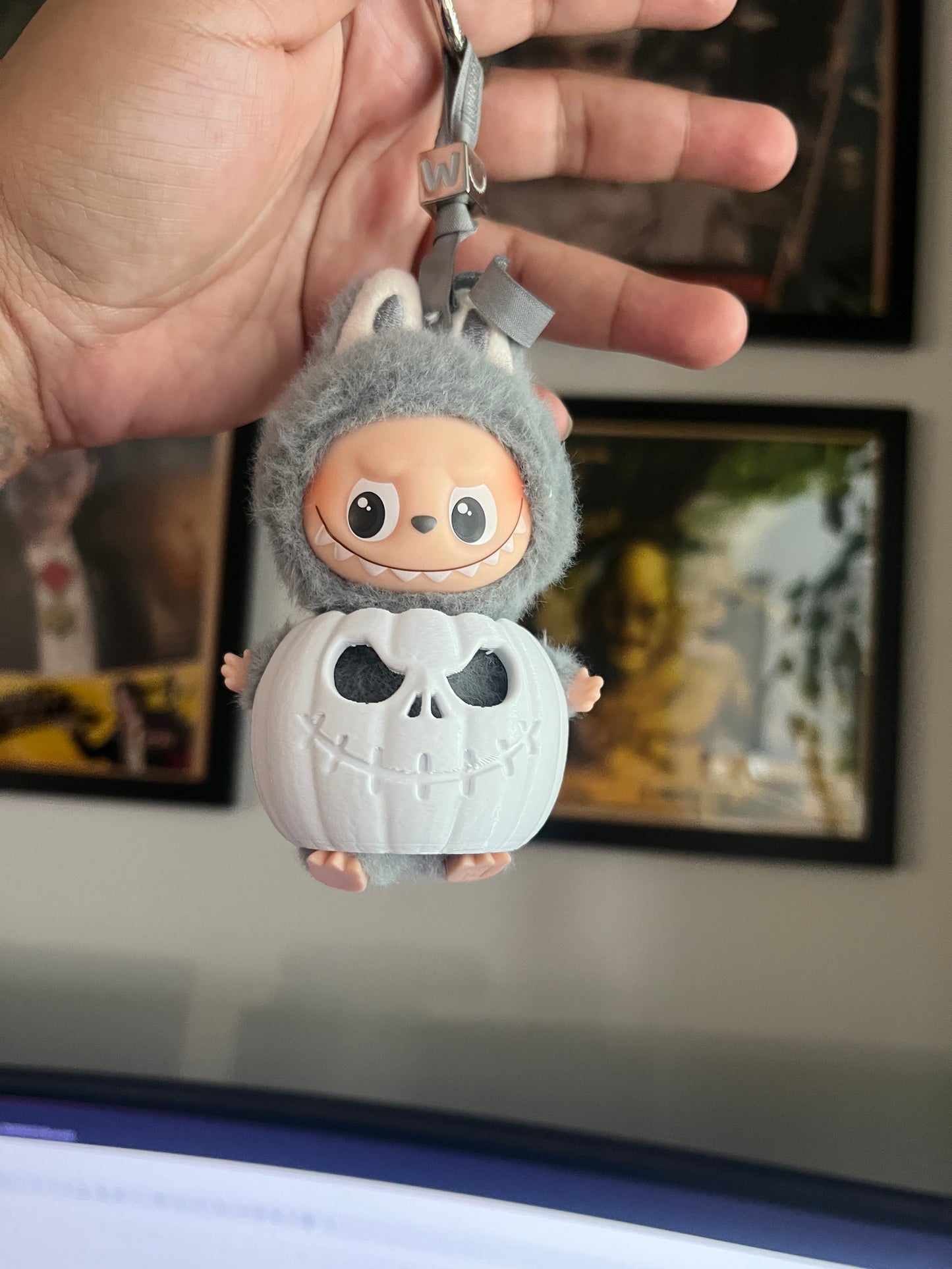 Labubu Jack Skellington Pumpkin costume pin for love