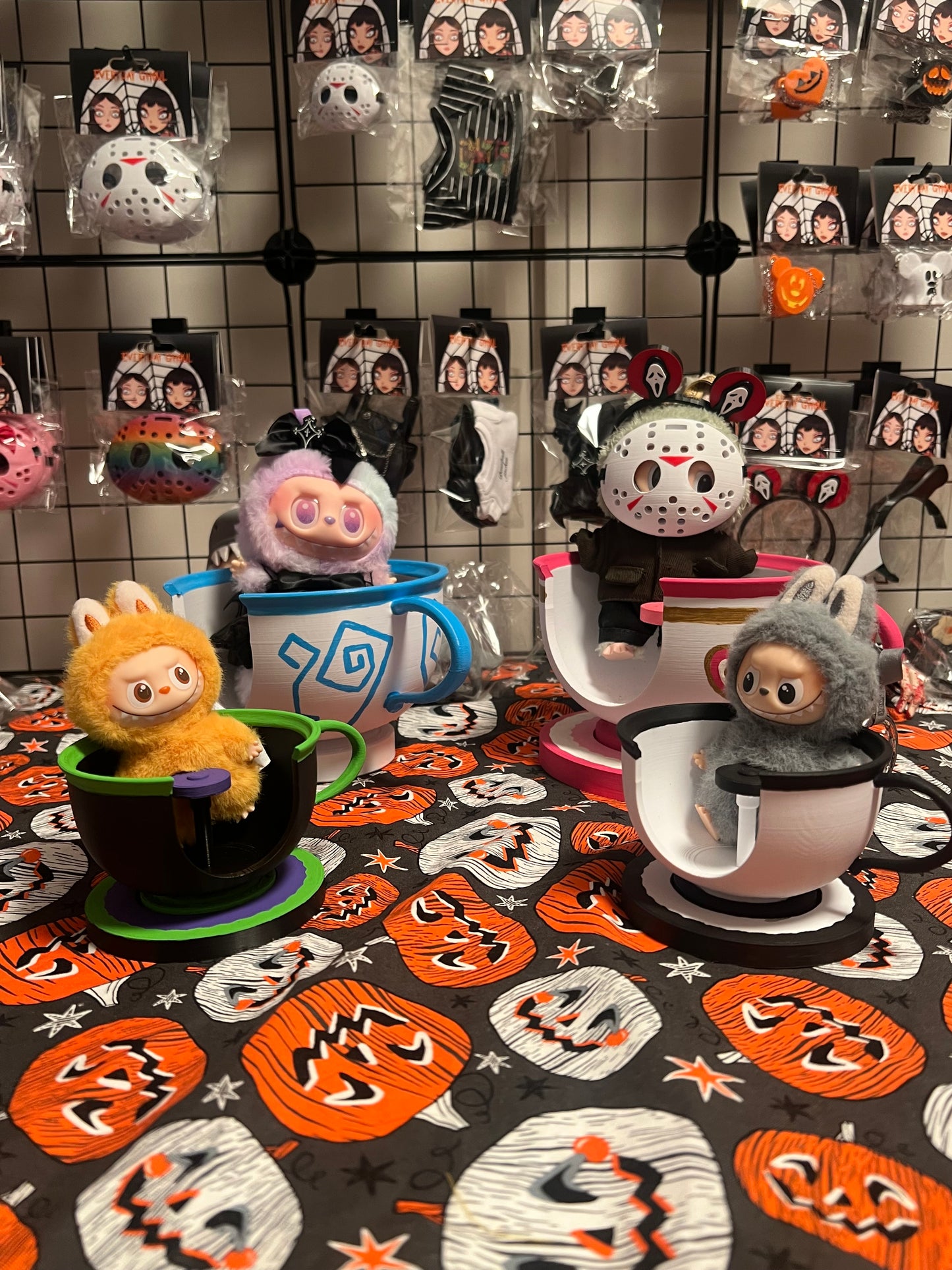 Labubu Disney Teacup Ride Display