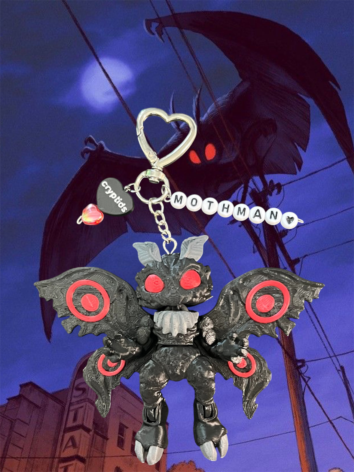 Mothman Keychain