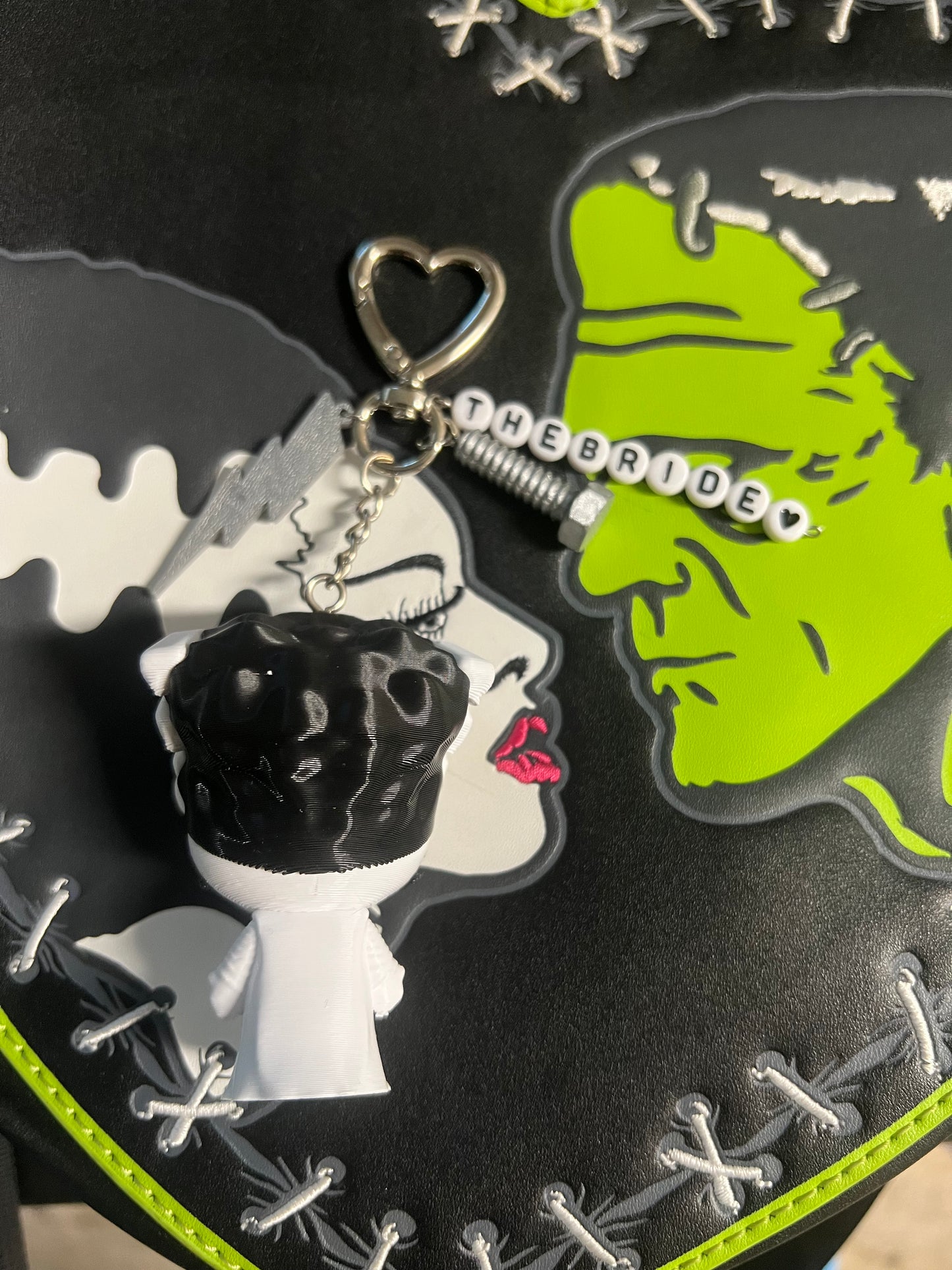 Kitty Frankenstein & The Bride Keychain