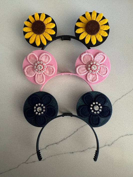 Labubu Ears with Flowers