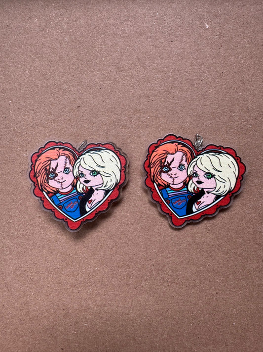 Chucky and Tiffany Heart Shape Earrings