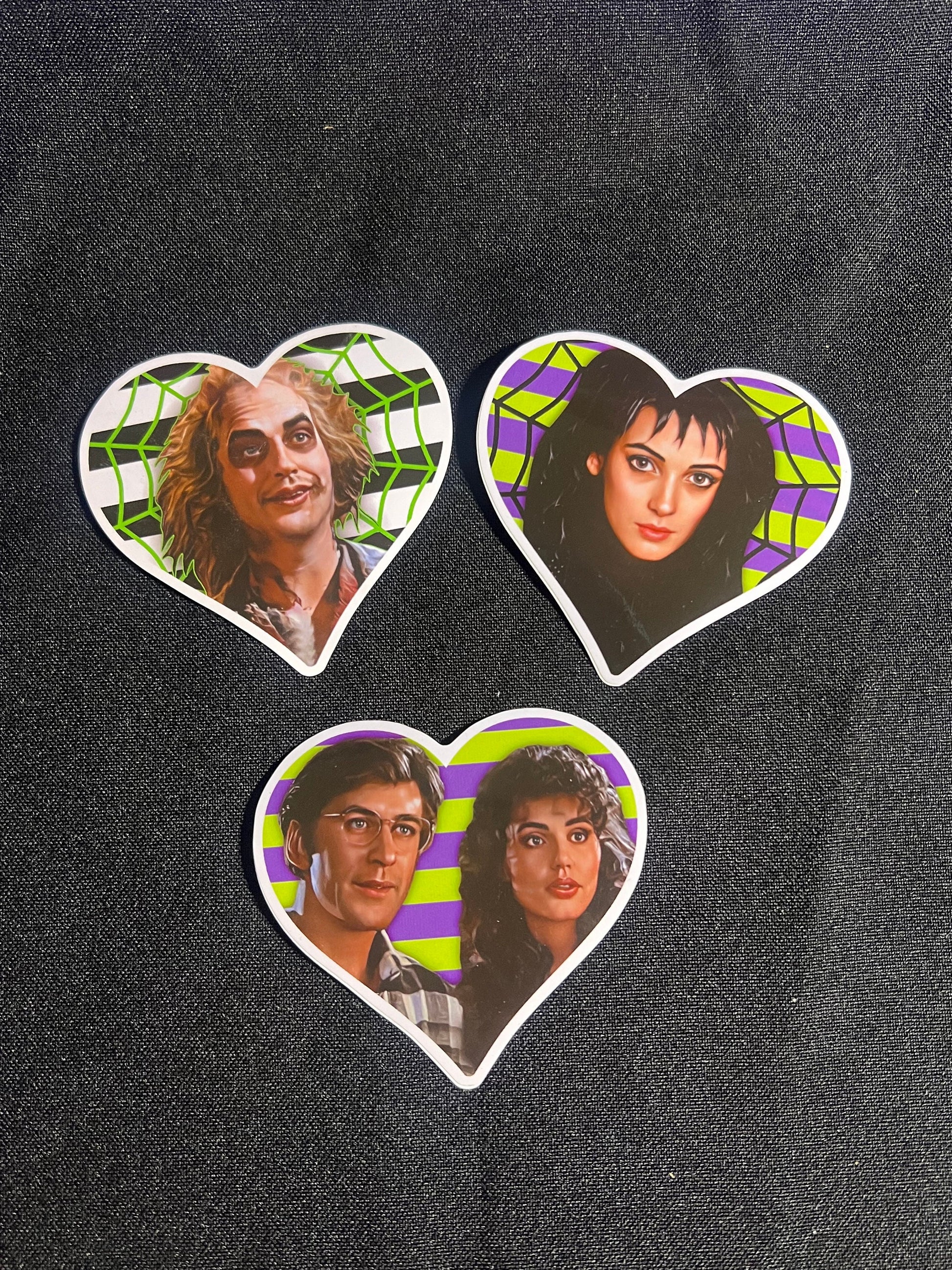 Beetlejuice Heart Stickers